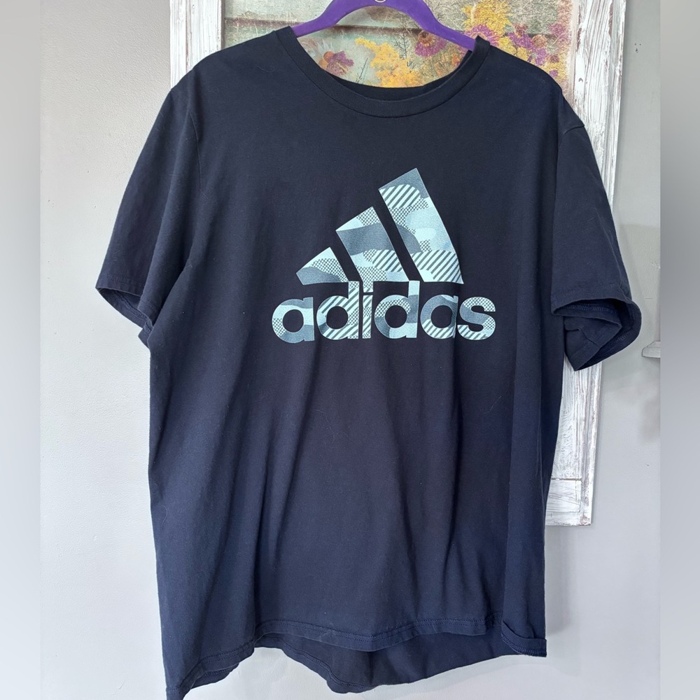 Men’s ADIDAS Black Amplifier T-Shirt XXL Crew Neck Logo